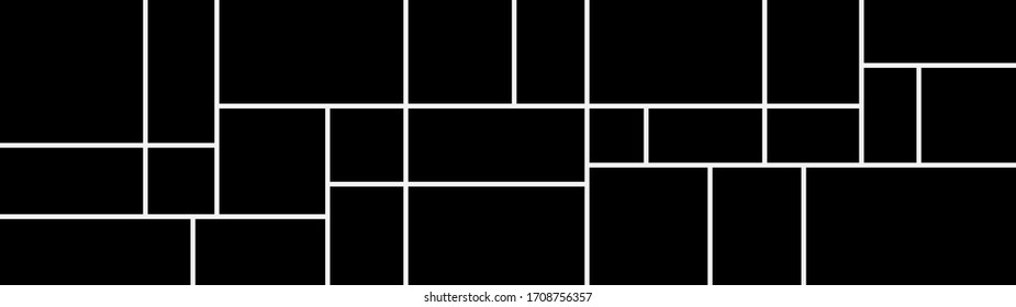 Vector collage for photos. Picture frame. Vector blank for scrapbook don't forget notes.