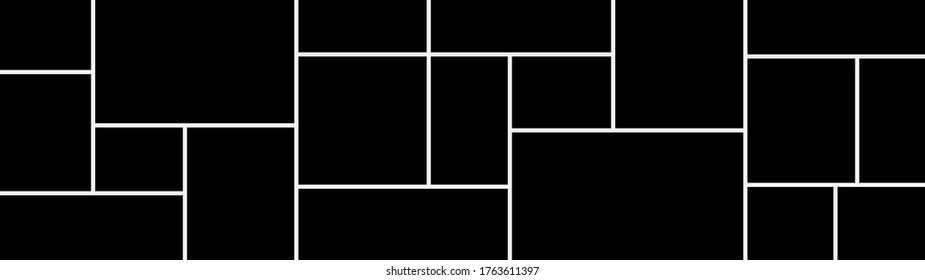 Vector collage for photos. Picture frame. Vector blank for scrapbook don't forget notes.