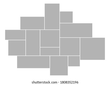 Vector collage for photos. Picture frame. Vector blank for scrapbook don't forget notes.