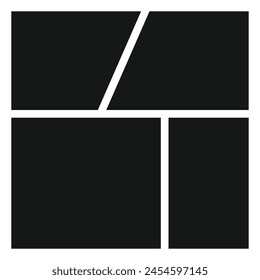Vector collage for photos. Picture frame. Collage Frames Vector Comic Panels. Photo Collage Template