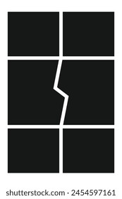 Vector collage for photos. Picture frame. Collage Frames Vector Comic Panels. Photo Collage Template