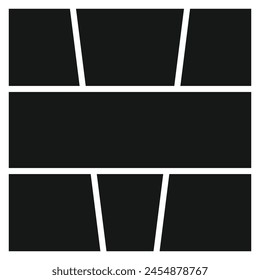Vector collage for photos. Picture frame. Collage Frames Vector Comic Panels. Photo Collage Template