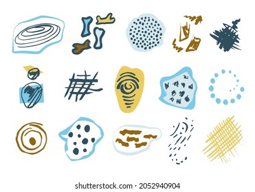 Vector collages drawn by hand, various details.Suitable for banners,social networks, postcard decoration.