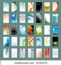 VECTOR Collection of 35 Abstract Business Card