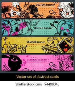 vector collection of abstract colored banners