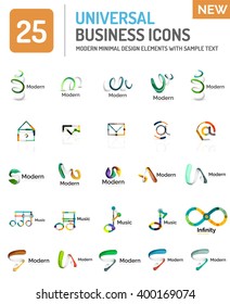 Colección de vectores de conceptos abstractos de diseño del logotipo de la empresa