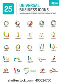 Coleção de vetores de conceitos abstratos de design de logotipo da empresa