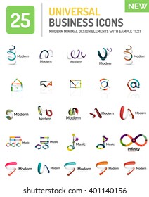 Colección de vectores de conceptos abstractos de diseño del logotipo de la empresa
