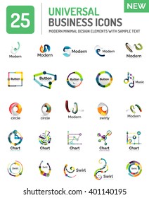 Colección de vectores de conceptos abstractos de diseño del logotipo de la empresa