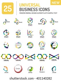 Vector collection of abstract company logo design concepts