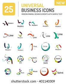 Vector collection of abstract company logo design concepts