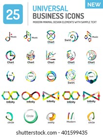Colección de vectores de conceptos abstractos de diseño del logotipo de la empresa