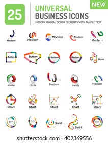 Vector collection of abstract company logo design concepts