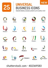 Vector collection of abstract company logo design concepts