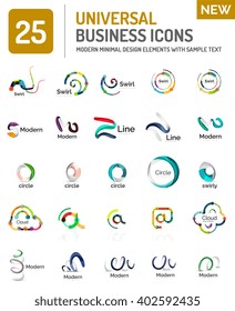 Vector collection of abstract company logo design concepts
