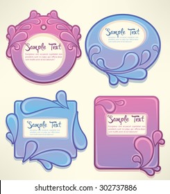 vector collection of abstract forms,decorative speech bubbles and frames
