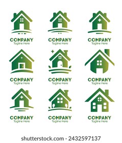 Vector Collection of Abstract Home Logo Design Concepts