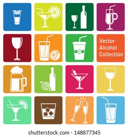 vector collection: alcohol icons
