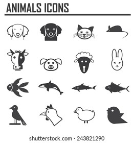 vector collection of animal icons