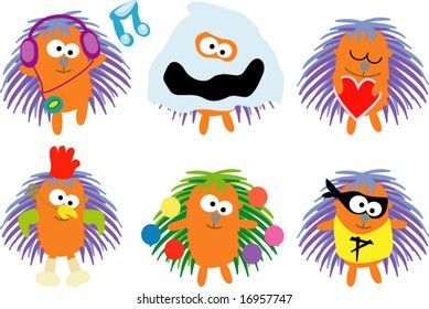 vector collection of animals 21: porcupine