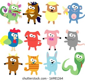 vector collection of animals 23