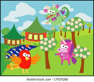 vector collection of animals 31