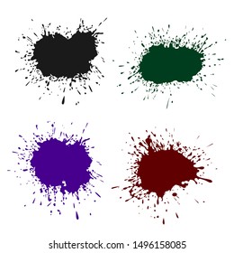 	
Vector collection of artistic grungy paint drop. vector