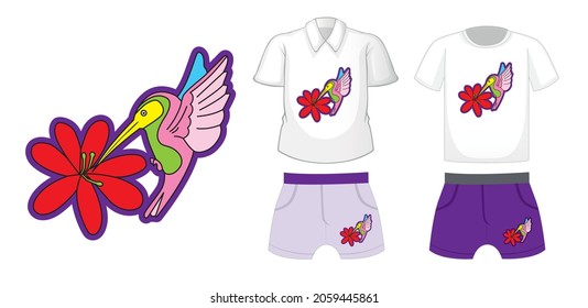 Vector collection of baby and children clothes collection.