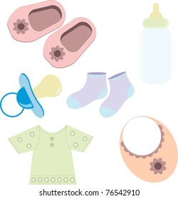 vector collection of baby elements
