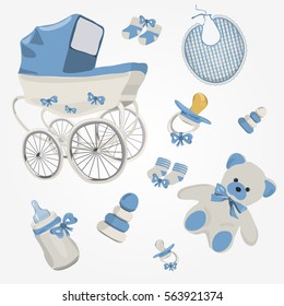 Vector collection of baby stuff