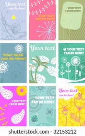 Vector collection of backgrounds for business cards
