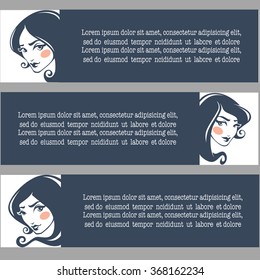 vector collection of banner templates for beauty salon
