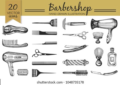 Vector collection for barbershop
