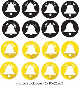 Vector collection of bell icon illustrations