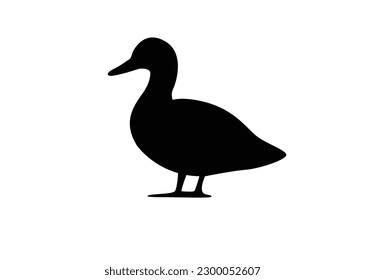 Colección vectorial de siluetas de aves. Gran vector conjunto con aves al estilo de dibujos animados. Colección de vectores con aves al estilo de los niños sobre un fondo blanco. Silhouettes vectoriales: un rebaño de pájaros, cuervos.