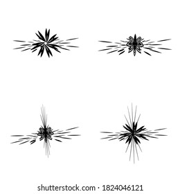 Vector Collection black flowers plants snowflakes stars icons decoration elements vector illustration abstract background wallpaper pattern art design modern style 