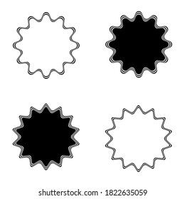 Colección vectorial de estrellas negras, burbuja de voz, promoción de stickers, etiqueta de starburst, banner, promoción de insignias, conjunto de iconos de etiquetas, textura de fondo abstracta fondo de pantalla ilustración de diseño gráfico de arte
