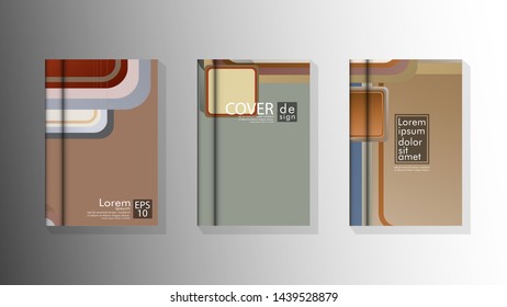 Vector collection of book cover backgrounds. eps 10 vector design illustrations