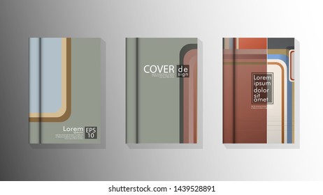 Vector collection of book cover backgrounds. eps 10 vector design illustrations