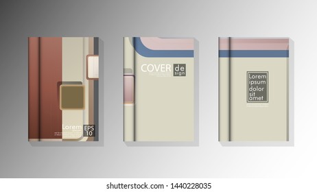 Vector collection of book cover backgrounds. eps 10 vector design illustrations