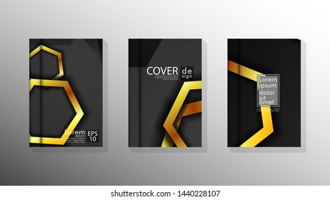Vector collection of book cover backgrounds. eps 10 vector design illustrations