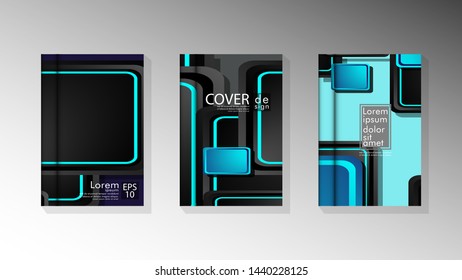 Vector collection of book cover backgrounds. eps 10 vector design illustrations