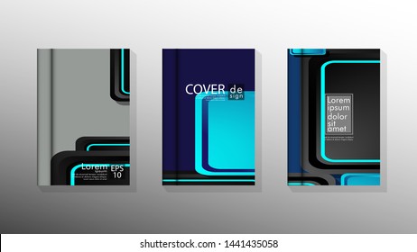 Vector collection of book cover backgrounds. eps 10 vector design illustrations