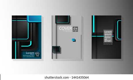 Vector collection of book cover backgrounds. eps 10 vector design illustrations