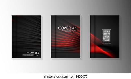 Vector collection of book cover backgrounds. eps 10 vector design illustrations. red color