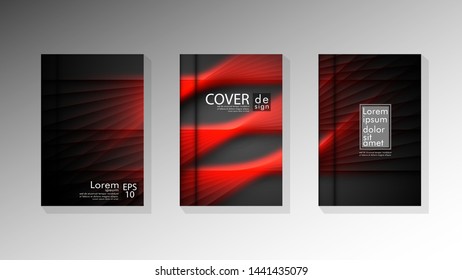 Vector collection of book cover backgrounds. eps 10 vector design illustrations. red color