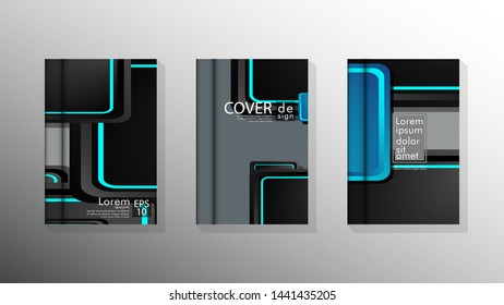 Vector collection of book cover backgrounds. eps 10 vector design illustrations