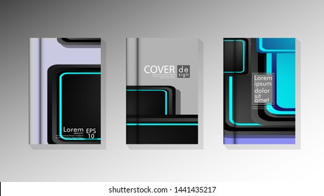 Vector collection of book cover backgrounds. eps 10 vector design illustrations