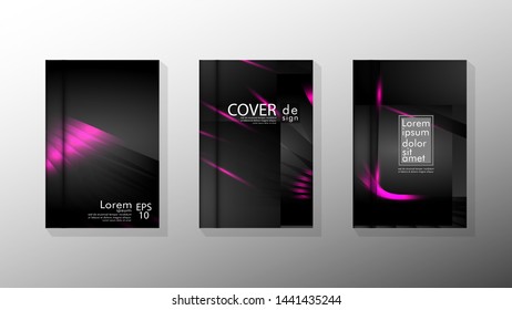 Vector collection of book cover backgrounds. eps 10 vector design illustrations. pink color
