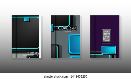 Vector collection of book cover backgrounds. eps 10 vector design illustrations